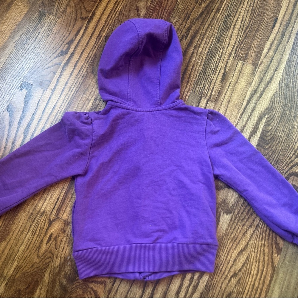 2010 Disney Princess Hoodie 3T Purple Graphic Zip Jacket Y2K Toddler - Picture 4 of 6